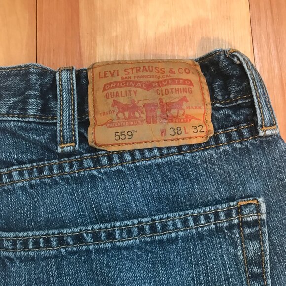 Levi's 559 Blue Jeans Relaxed Straight 38x32 - Picture 8 of 11